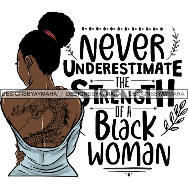 Afro Woman Tattoo Sexy Melanin Nubian Goddess PNG Files For Print Not For Cutting