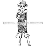 Afro Classy Lola Church Lady Glamour .SVG Clipart Vector Cutting Files For Circuit Silhouette Cricut and More!