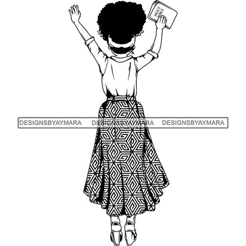 Afro Lola Praying Begging Asking God Lord Faith Strength .SVG Vector Clipart Cutting Files For Silhouette Cricut and More!