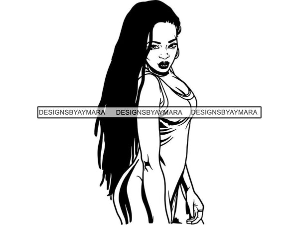 Afro Beautiful Woman Goddess Diva Classy Lady .SVG Cut Files For Silhouette and Cricut