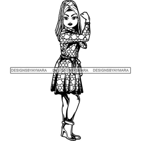 Afro Strong Classy Lola Flexing Believe in Yourself .SVG Cutting Files For Silhouette and Cricut and More!