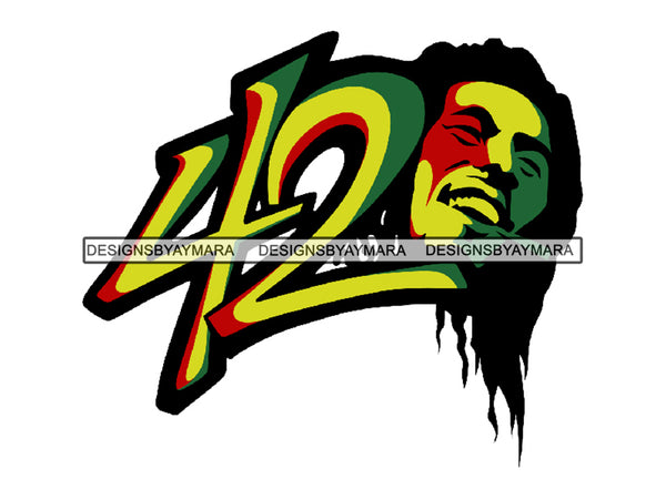 Rasta Man Dreadlocks April 20th Friendly Marijuana Slang Pot Stone Blunt 420 Weed Cannabis High Life Smoker Drug SVG PNG JPG Vector Clipart Silhouette Cricut Cutting