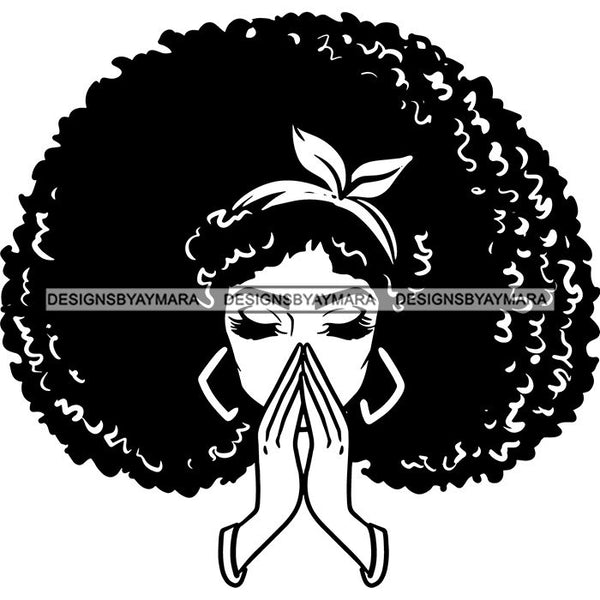 Afro Woman Goddess Hot Seller Design SVG Cutting Files