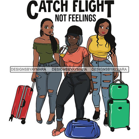 Ladies Getaway Vacation Trip Travel Adventure Best Friends Forever Buddy Sister Divas Melanin Girlfriends SVG Files For Cutting and More!