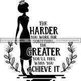 Black Queen Nubian Melanin Quotes .SVG Files For Silhouette and Cricut