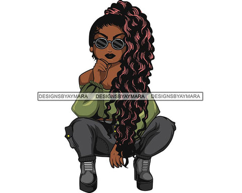 Afro Lola Boss Lady Diva Style .SVG Cutting Files For Silhouette and Cricut and More!
