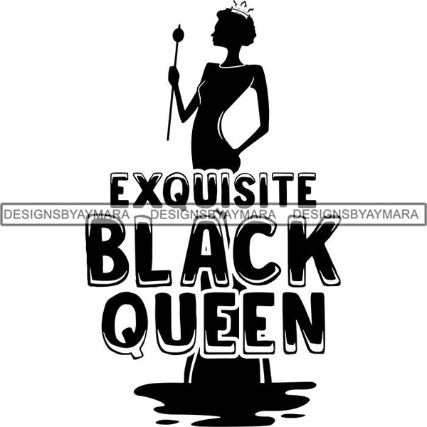 Black Queen Nubian Melanin Quotes .SVG Files For Silhouette and Cricut