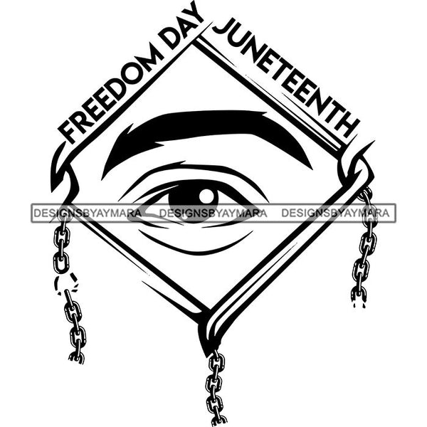 Juneteenth Emancipation Freedom June 19 Holiday African American History  SVG PNG JPG Vector Cutting Files