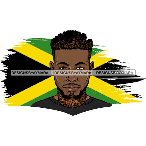 Jamaica Country Attractive Black Man Bearded Hipster SVG Files For Cutting