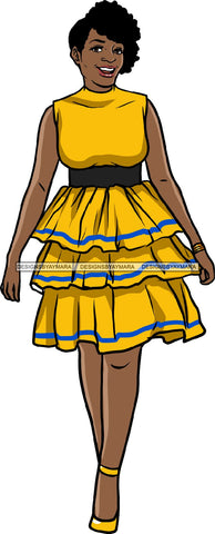 Afro Beautiful Woman Fashion Female Girl Model Dress Goddess Diva Classy Lady .SVG Cut Files For Silhouette Cricut and More!