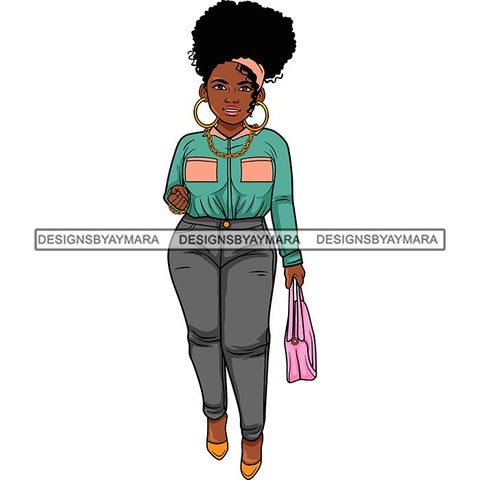 Afro Lola Classy Fashion Lady Glamour Businesswoman .SVG Cutting Files For Silhouette Cricut and More!