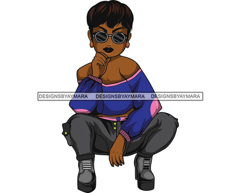 Afro Lola Boss Lady Diva Style .SVG Cutting Files For Silhouette and Cricut and More!