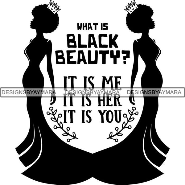Black Queen Nubian Melanin Quotes .SVG Files For Silhouette and Cricut