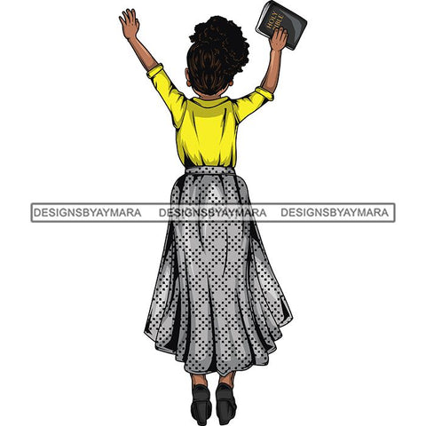 Afro Lola Praying Begging Asking God Lord Faith Strength .SVG Vector Clipart Cutting Files For Silhouette Cricut and More!