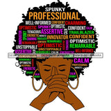 Afro Succesful Woman Hair Quotes Black Lives Matter Proud Roots Nubian Melanin SVG Cut Files