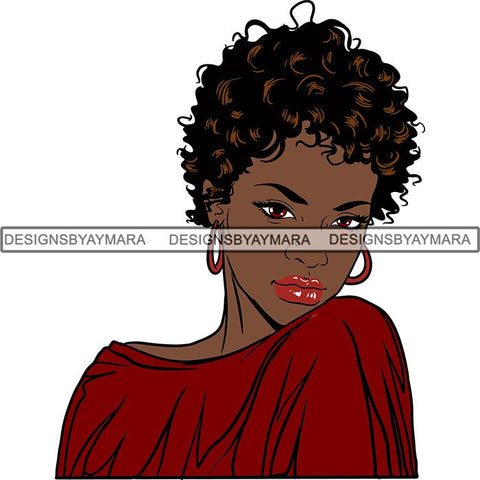 Afro Woman Nubian Melanin Popping Unique Design SVG Cutting Files For Silhouette Cricut and More