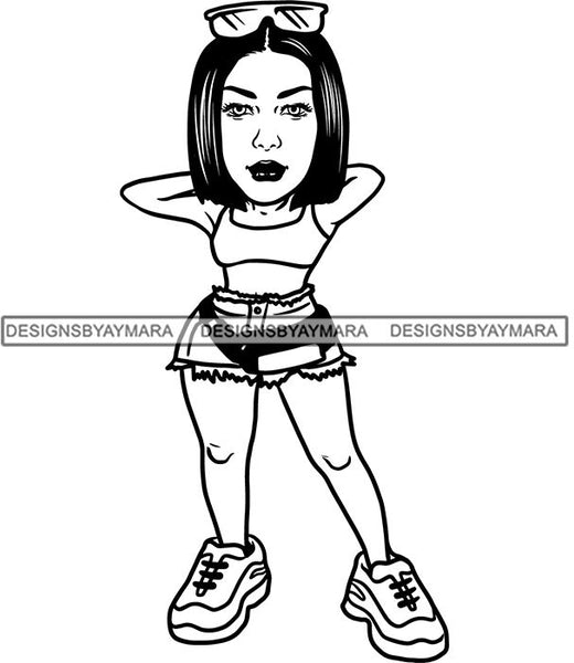 Fashion Girl Afro Woman Melanin Popping Ebony Queen .SVG Cutting Files