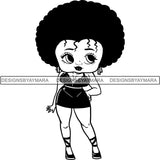 Afro Sexy Queen Betty SVG Cutting Files For Cricut and Silhouette
