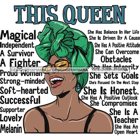 Afro Woman This Queen Quotes SVG Files For Cutting and More!