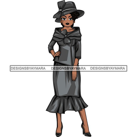 Afro Classy Lola Church Lady Glamour .SVG Clipart Vector Cutting Files For Circuit Silhouette Cricut and More!