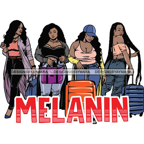 Ladies Getaway Vacation Trip Travel Adventure Best Friends Forever Buddy Sister Divas Melanin Girlfriends SVG Files For Cutting and More!