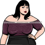 Attractive BBW Nubian Melanin Popping Beautiful African American Big Woman SVG Cutting Files