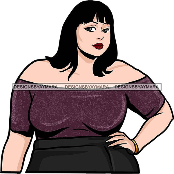 Attractive BBW Nubian Melanin Popping Beautiful African American Big Woman SVG Cutting Files