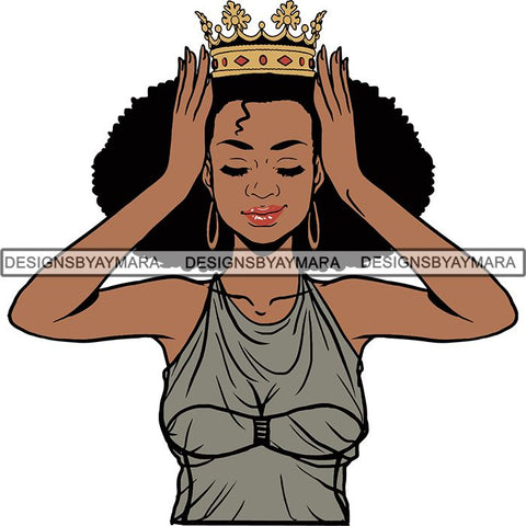 I'm The Queen Afro Goddess SVG Files For Cutting and More