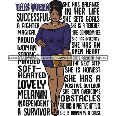 Afro Woman This Queen Quotes SVG Files For Cutting and More!