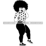 Afro Nubian Melanin Popping Kinky Hair Beautiful African American Woman SVG Cutting Files