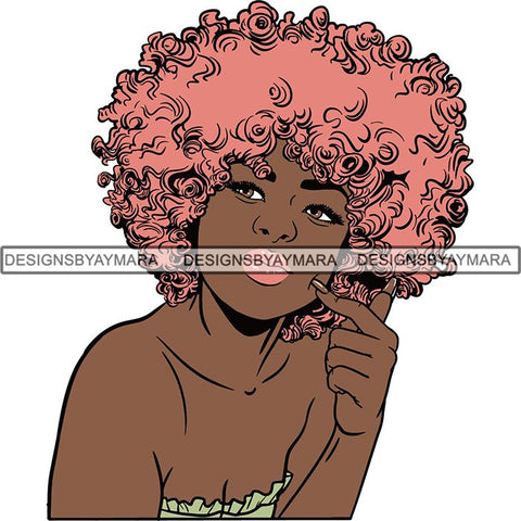 Afro Independent Successful Woman SVG Cutting Files For Silhouette Cricut and More