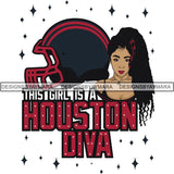 Houston Diva Football Team SVG Cutting Files For Silhouette Cricut and More