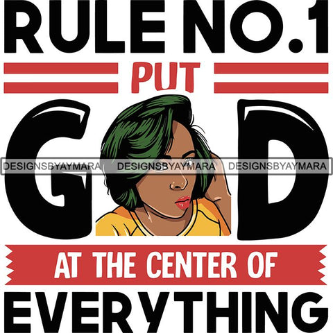 Afro Woman God Lord Life Quotes SVG Cutting Files For Silhouette and Cricut and More!