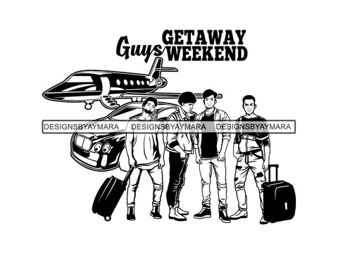 Man Getaway Trip Friends SVG Cut Files For Silhouette and Cricut