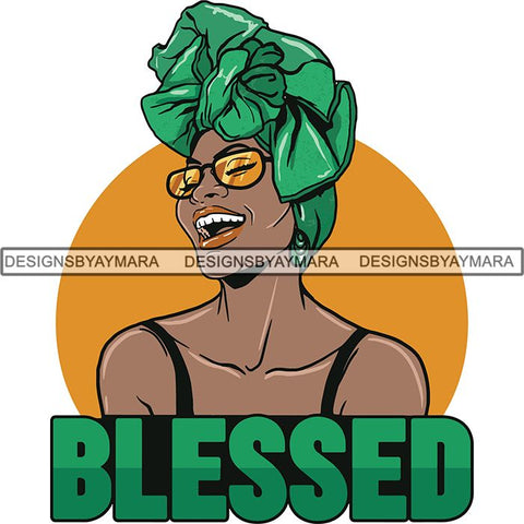 Afro Melanin Popping Blessed Life Quotes SVG Cutting Files For Silhouette Cricut and More
