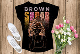 Brown Sugar Melanin Woman Sparkles African American Female Nubian Designs For T-Shirts Sublimation Print Cut Cutting SVG PNG JPG Vector Files