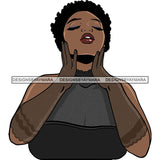 Attractive BBW Nubian Melanin Popping Beautiful African American Big Woman SVG Cutting Files