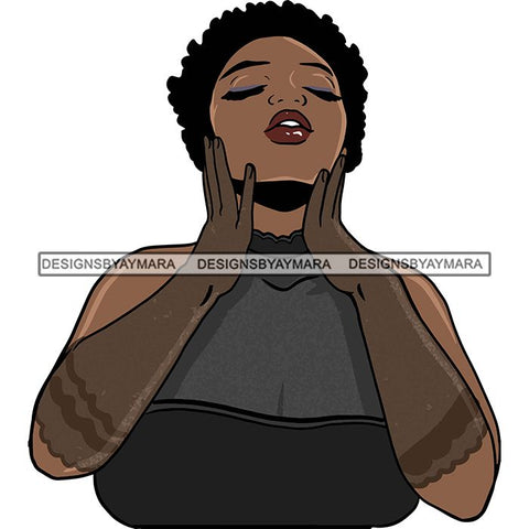 Attractive BBW Nubian Melanin Popping Beautiful African American Big Woman SVG Cutting Files