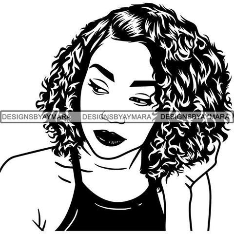Afro Lady Black Goddess Melanin Dark Latina Morena SVG Files For Cutting and More!