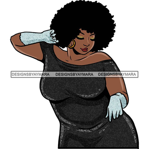 Attractive BBW Nubian Melanin Popping Beautiful African American Big Woman SVG Cutting Files