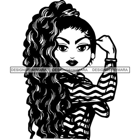 Afro Strong Classy Lola Flexing Believe in Yourself .SVG Cutting Files For Silhouette and Cricut and More!