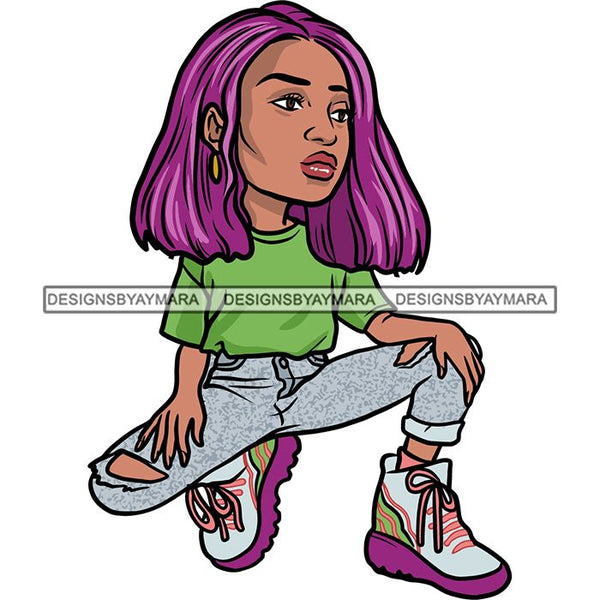Fashion Woman Model Posing Summer Outfit Vogue Goddess Glamour Trendy Clothing Vector SVG Cutting Files