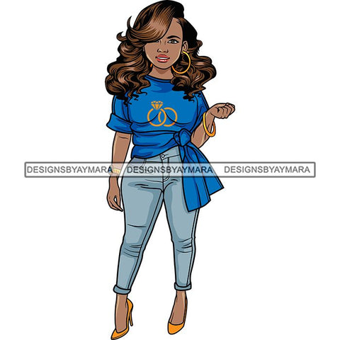 Afro Lola Boss Confident Classy Lady SVG Cutting Files For Silhouette Cricut and More