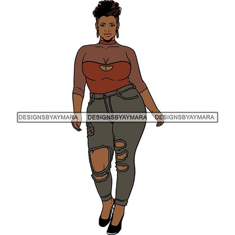 BBW Thick Thigh Woman Sassy Exotic Curvy Big Bone Goddess .SVG Cutting Files For Silhouette and Cricut and More!