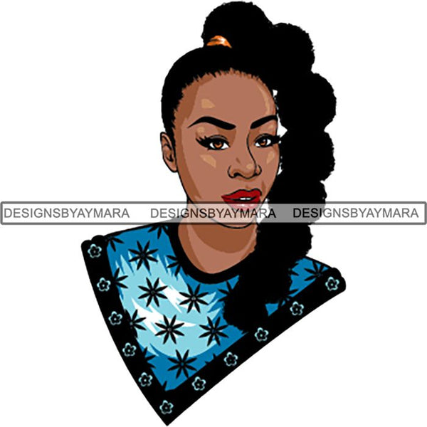 Afro Latin Woman SVG Curly Hairstyle Cutting Files For Silhouette Cricut and More