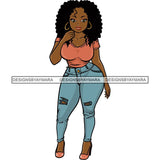 Afro Thick Thigh Big Eyes Woman Sassy Exotic Curvy Goddess .SVG Cutting Files For Silhouette and Cricut and More!