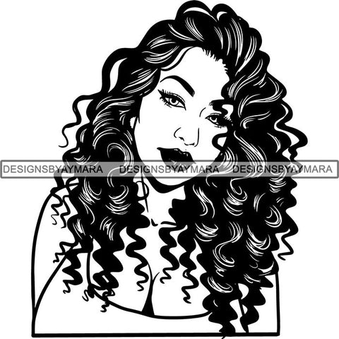 Afro Melanin Popping Dark Latina SVG Cutting Files For Silhouette Cricut and More
