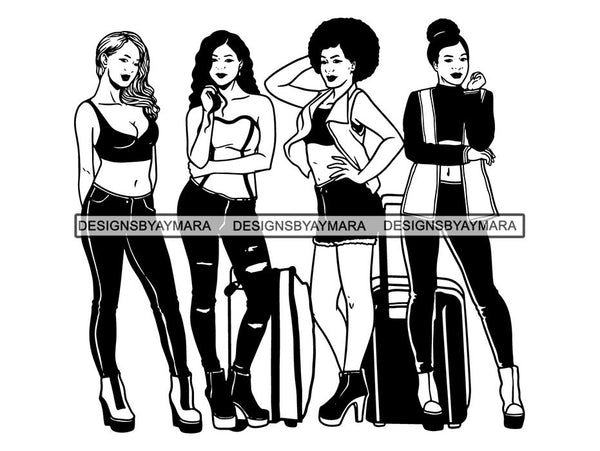 Ladies Trip Flight Getaway SVG Cut Files For Silhouette and Cricut