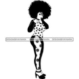 Afro Nubian Melanin Popping Kinky Hair Beautiful African American Woman SVG Cutting Files