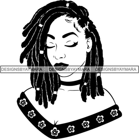 Afro Independent Successful Woman SVG Cutting Files For Silhouette Cricut and More